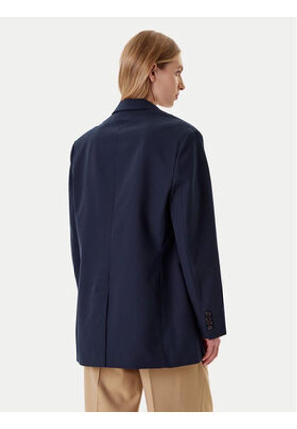 TOMMY HILFIGER - Tommy Hilfiger Marynarka Elevated WW0WW46808 Granatowy Relaxed Fit. Kolor: niebieski. Materiał: bawełna