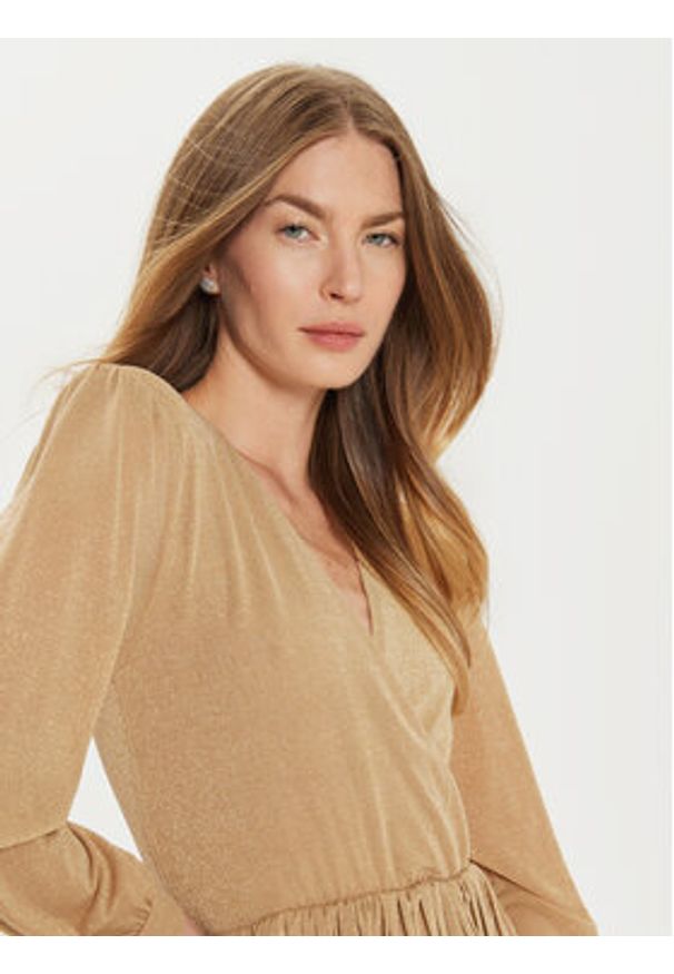 Artigli Sukienka koktajlowa ACAB000583 Złoty Regular Fit. Kolor: złoty. Materiał: syntetyk. Typ sukienki: koszulowe. Styl: wizytowy