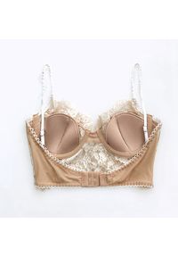 Intica - Braletka koronkowa usztywniana na co dzień Eudoxia. Kolor: czarny. Materiał: koronka. Wzór: koronka #6