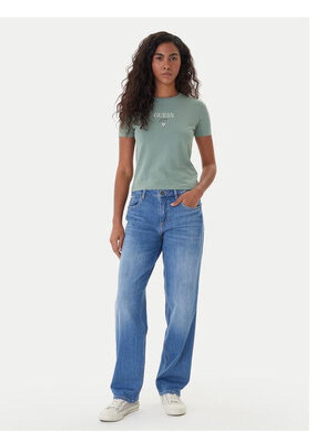 Guess Jeans Jeansy W5YA0I D0022 Niebieski Boyfriend Fit. Kolor: niebieski