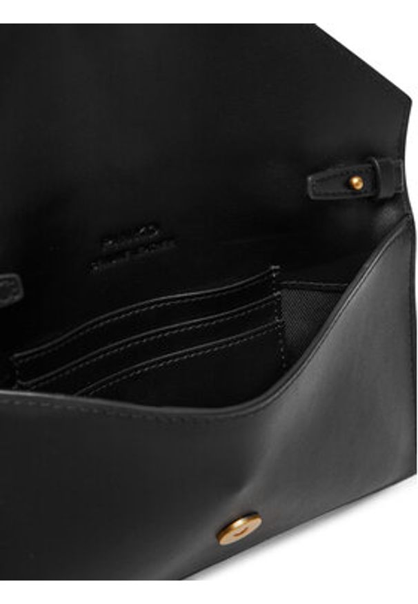Pinko - PINKO Torebka Flat Purse Mini AI 25-26 PCPL 105347 A0F1 Czarny. Kolor: czarny. Materiał: skórzane