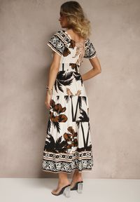 Renee - Czarna Sukienka Rozkloszowana z Wiskozy w Boho Wzór Elliseira. Okazja: na co dzień, na imprezę. Kolor: czarny. Materiał: wiskoza. Długość rękawa: krótki rękaw. Sezon: lato. Typ sukienki: proste. Styl: boho #5