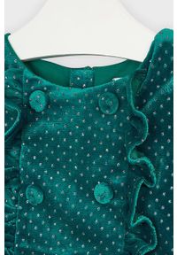 Mayoral - Sukienka dziecięca 92-134 cm. Kolor: zielony. Materiał: tkanina, bawełna, poliester, materiał. Długość rękawa: krótki rękaw. Wzór: gładki. Typ sukienki: rozkloszowane. Długość: mini #3