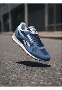 Reebok Sneakersy EO-CLASSIC LEATHER 100230514 Granatowy. Kolor: niebieski. Materiał: skóra, zamsz. Model: Reebok Classic #7