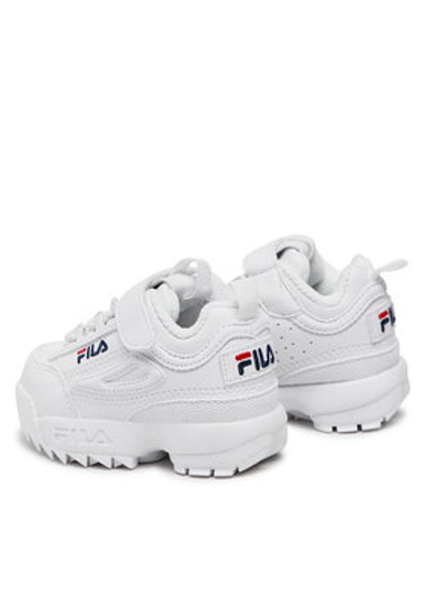 Fila Sneakersy Disruptor E Infants 1011298.1FG Biały. Kolor: biały. Materiał: skóra