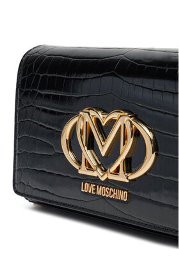 Love Moschino - LOVE MOSCHINO Torebka JC4047PP1MLE100A Czarny. Kolor: czarny. Materiał: skórzane