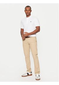 Lacoste Polo PH4012 Biały Slim Fit. Typ kołnierza: polo. Kolor: biały. Materiał: bawełna