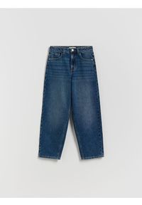 Reserved - Jeansy baggy - granatowy. Kolor: niebieski #1