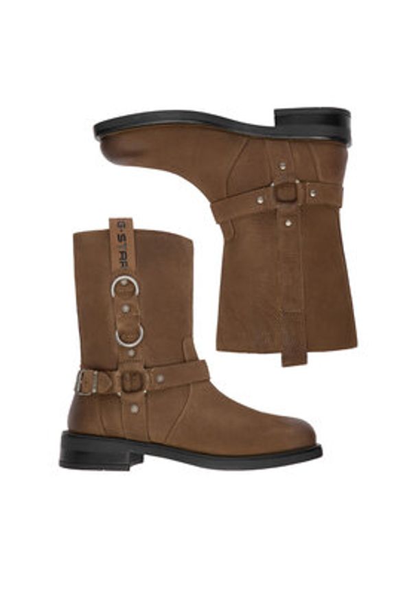 G-Star RAW - G-Star Raw Botki CEO-WI45-CHRISTIAN-01 Brązowy. Kolor: brązowy. Materiał: nubuk, skóra