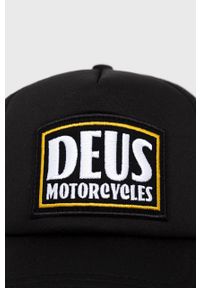 Deus Ex Machina czapka kolor czarny z aplikacją. Kolor: czarny. Wzór: aplikacja