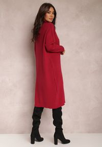Renee - Bordowa Sukienka Tyvara. Typ kołnierza: golf. Kolor: czerwony. Materiał: dzianina. Długość rękawa: długi rękaw. Sezon: jesień, zima. Typ sukienki: proste. Styl: elegancki. Długość: midi #5