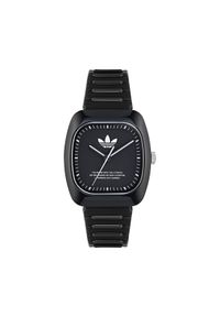 Adidas - adidas Zegarek Retro Wave Two AOSY24531 Czarny. Kolor: czarny. Materiał: syntetyk. Styl: retro #1