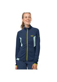 Bluza trekkingowa damska Jack Wolfskin Gradient. Kolor: niebieski. Materiał: poliester. Wzór: gradientowy. Styl: sportowy. Sport: turystyka piesza #1