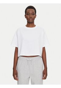 Under Armour T-Shirt Rival 1389721 Biały Loose Fit. Kolor: biały. Materiał: bawełna, syntetyk