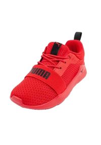 Puma - Przewodowe Buty Do Biegania Dla Dzieci. Kolor: czerwony. Sport: turystyka piesza