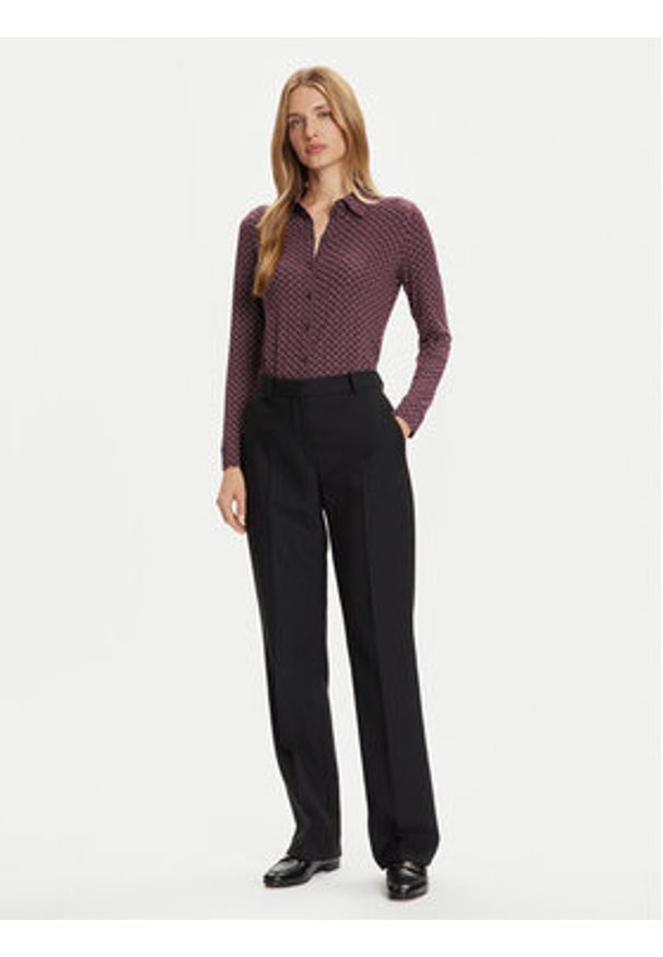 Marc O'Polo Koszula 508 2264 52319 Bordowy Regular Fit. Typ kołnierza: polo. Kolor: czerwony. Materiał: wiskoza