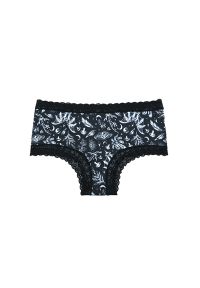 Intica - Koronkowe szorty damskie z delikatnym wykończeniem Ulferdina. Kolor: wielokolorowy. Materiał: koronka. Wzór: koronka #1