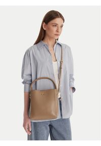 Calvin Klein Torebka Ck Bucket With Strap LV04F3174G Beżowy. Kolor: beżowy. Materiał: skórzane #1