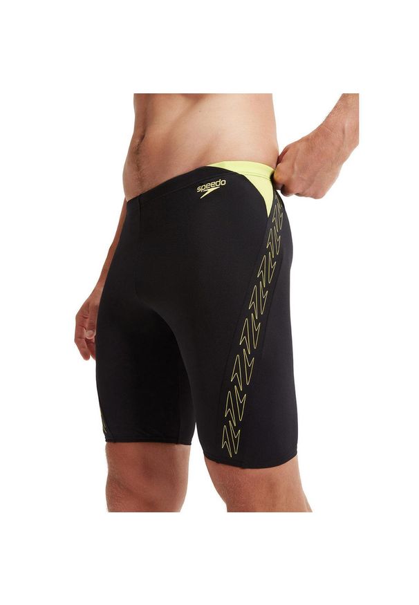Speedo Hyperboom Splice Jammer - Czarno-Żółty - Rozmiar 28. Kolor: czarny, żółty, wielokolorowy. Wzór: aplikacja