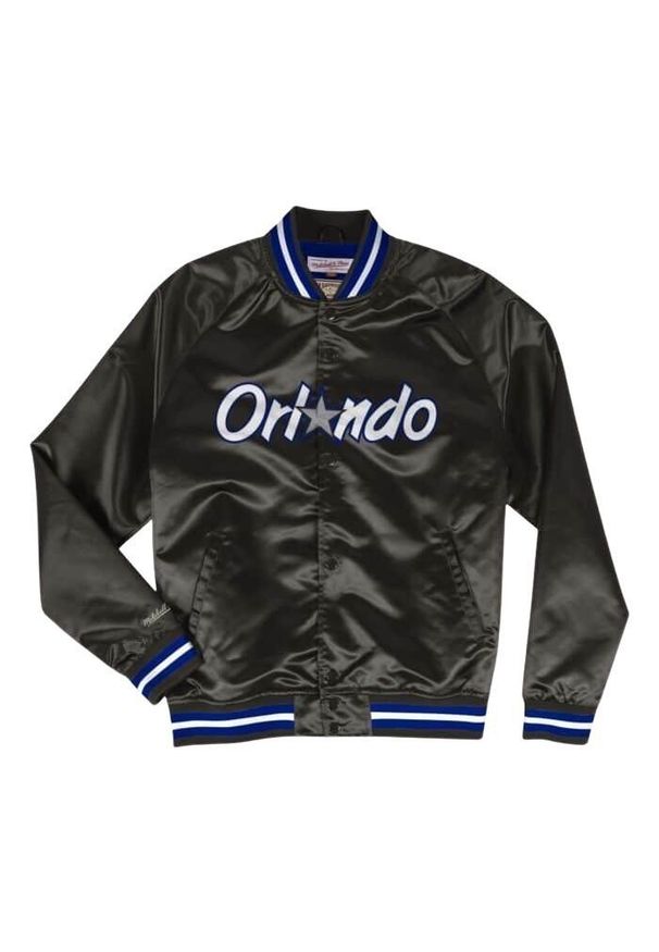 Mitchell & Ness - Lekka satynowa kurtka Orlando Magic. Kolor: czarny. Materiał: satyna. Sport: koszykówka