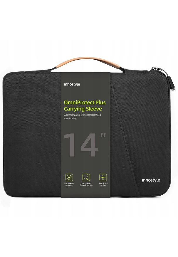 Innostyle - INNOSTYLE TORBA NA LAPTOPA 13 14 WODOODPORNA ETUI OMNIPROTECT PLUS CZARNA. Kolor: czarny