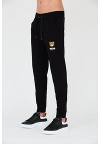MOSCHINO Czarne męskie spodnie dresowe, Rozmiar M. Kolor: czarny. Materiał: dresówka #6