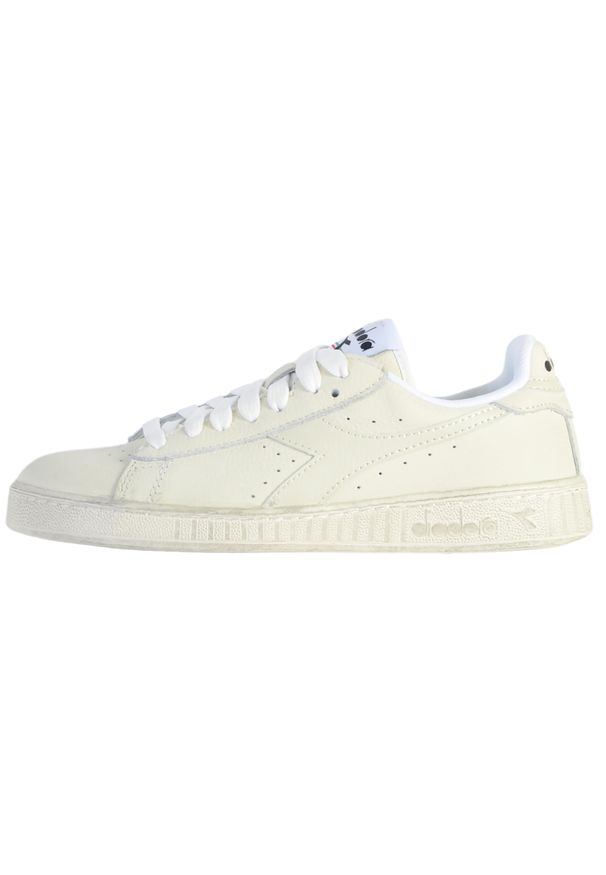 Diadora Game Low Woskowane Beżowe Buty Sneakersowe Dorosłych. Zapięcie: sznurówki. Kolor: biały. Materiał: skóra. Szerokość cholewki: normalna. Sport: turystyka piesza