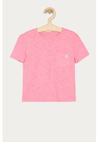 GAP - T-shirt dziecięcy 104-176 cm. Okazja: na co dzień. Kolor: różowy. Materiał: bawełna, poliester, dzianina. Wzór: gładki. Styl: casual #1
