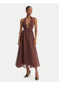 BARDOT - Bardot Sukienka koktajlowa Cavarly 60361DB Brązowy Regular Fit. Kolor: brązowy. Styl: wizytowy #3