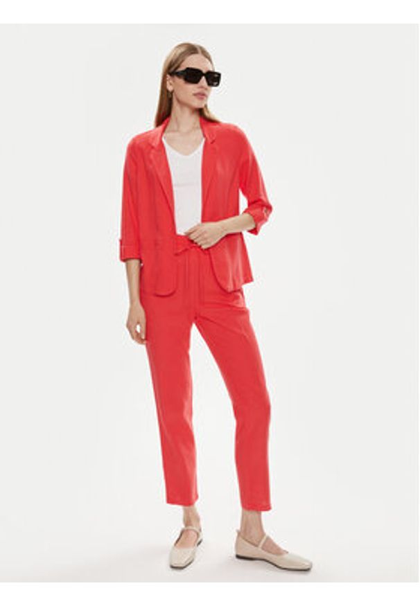 Vero Moda Marynarka Jesmilo 10279700 Różowy Regular Fit. Kolor: różowy. Materiał: wiskoza, len