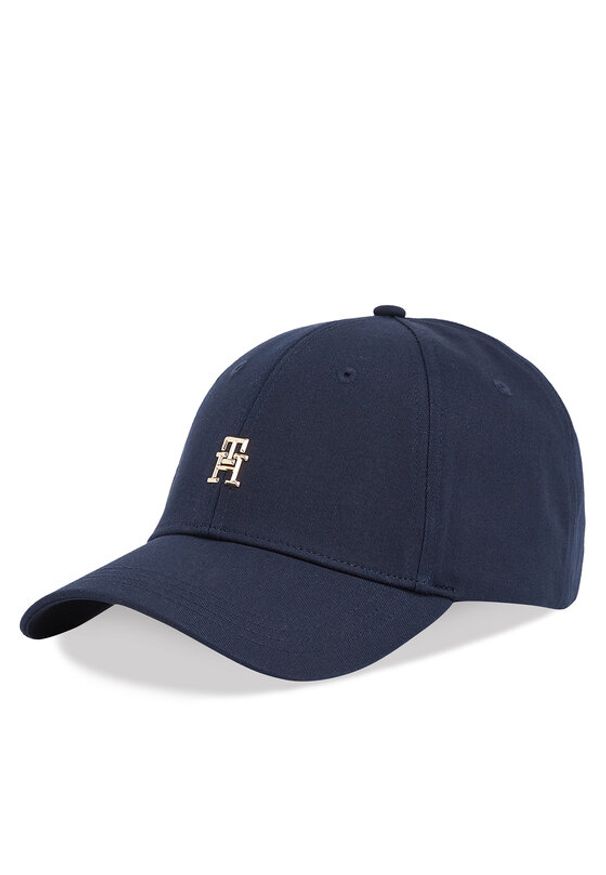 TOMMY HILFIGER - Tommy Hilfiger Czapka z daszkiem Elevated Chic Cap AW0AW17128 Granatowy. Kolor: niebieski. Materiał: materiał, bawełna