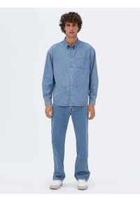 Americanos Koszula jeansowa Unisex Michigan Niebieski Oversize. Kolor: niebieski. Materiał: bawełna, jeans #6