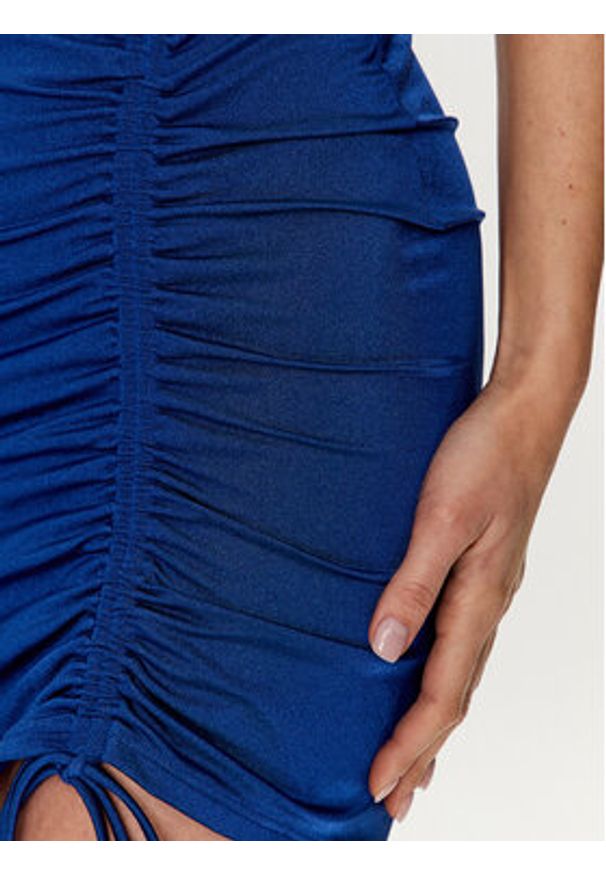Guess Spódnica mini E3GD00 KBNI0 Niebieski Slim Fit. Kolor: niebieski. Materiał: syntetyk