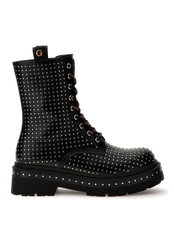 Guess Botki Joya FL7JYA PEL10 Czarny. Kolor: czarny. Materiał: skóra