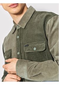 Brixton Koszula Bowery Corduroy 01264 Zielony Standard Fit. Kolor: zielony. Materiał: sztruks, bawełna #5