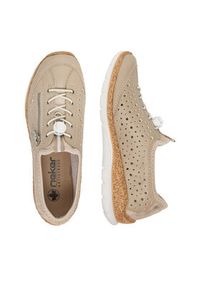 Rieker Sneakersy CEO-N42P6-62 Beżowy. Kolor: beżowy. Materiał: materiał #8