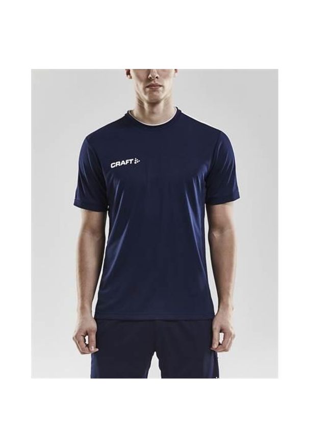 Koszulka treningowa męska Craft Progress Practise. Kolor: niebieski. Długość rękawa: krótki rękaw. Długość: krótkie. Sport: piłka nożna