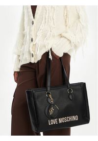Love Moschino - LOVE MOSCHINO Torebka JC4105PP1NLT1000 Czarny. Kolor: czarny. Materiał: skórzane #6