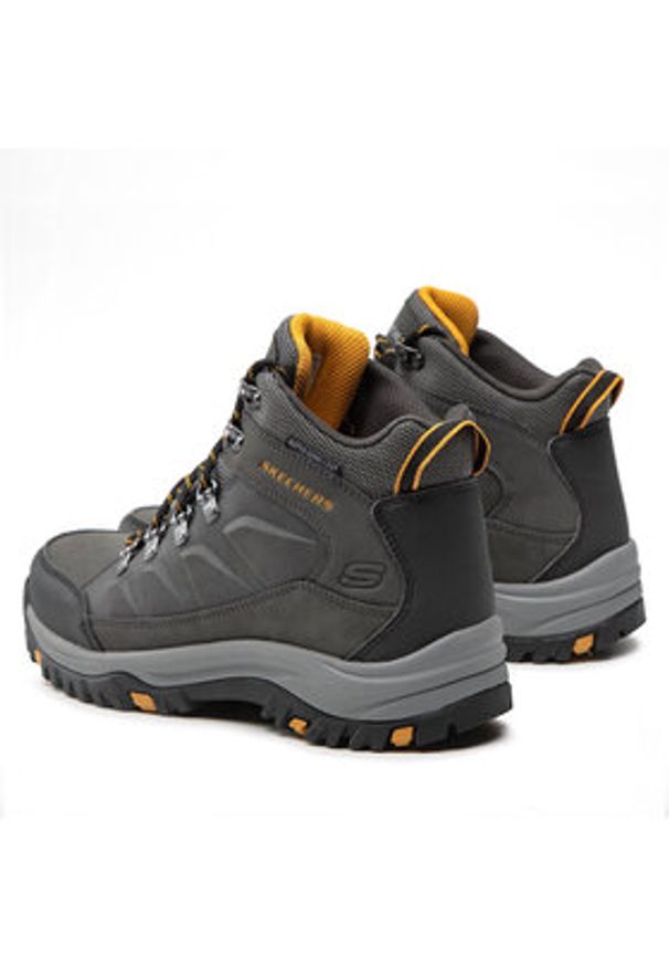 skechers - Skechers Trapery Daggett 204642CHAR Szary. Kolor: szary. Materiał: skóra