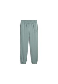Puma - Spodnie dresowe unisex Essentials Elevated PUMA Green Moon. Kolor: zielony. Materiał: dresówka