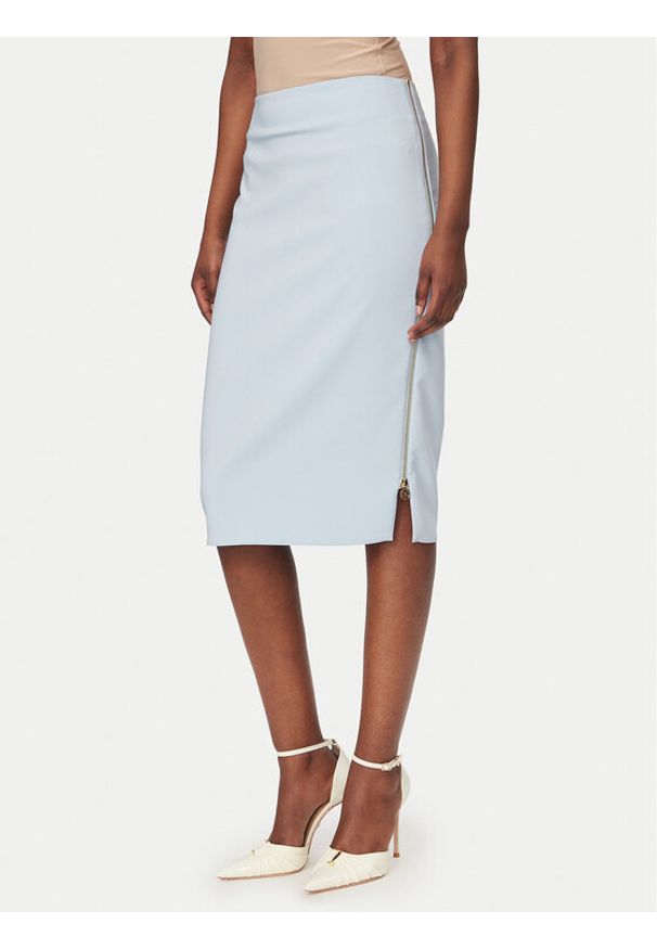 Rinascimento Spódnica ołówkowa CFC0127985003 Błękitny Slim Fit. Kolor: niebieski. Materiał: syntetyk
