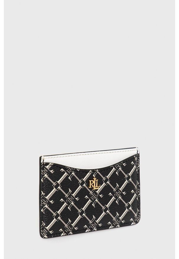 Lauren Ralph Lauren Portfel damski kolor czarny. Kolor: czarny. Materiał: materiał