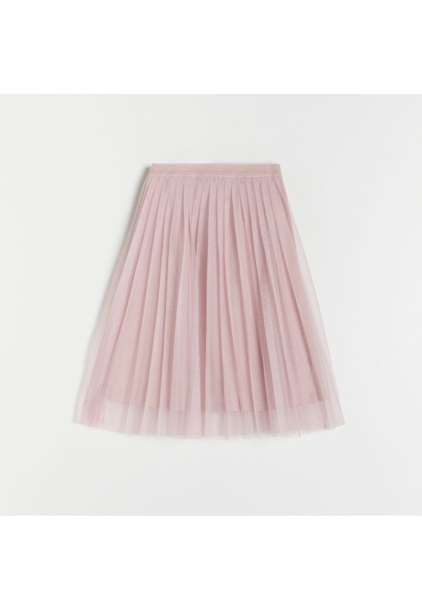 Reserved - Plisowana spódnica midi - Różowy. Kolor: różowy