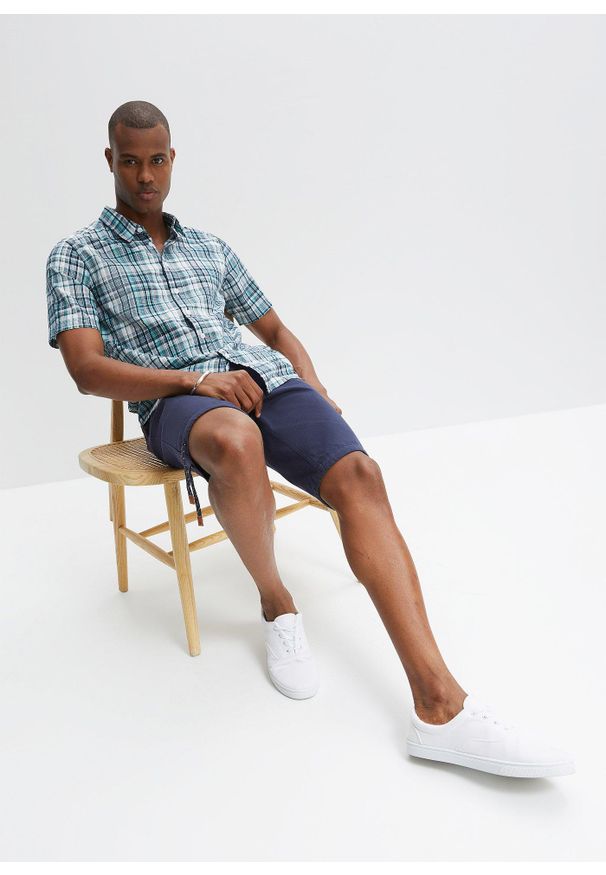 bonprix - Koszula z kory z krótkim rękawem, w specjalnym wygodnym fasonie. Kolor: biały. Długość rękawa: krótki rękaw. Długość: krótkie