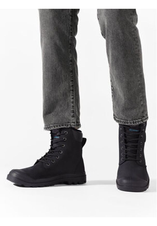 Palladium Trapery Pampa Sport Cuff Wps 72992-010-M Czarny. Kolor: czarny. Materiał: skóra. Styl: sportowy