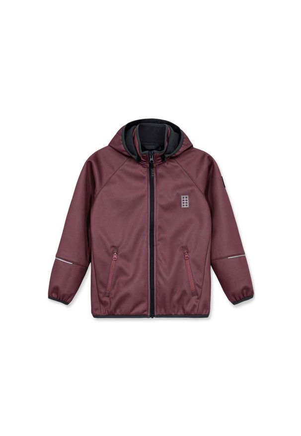 Kurtka Dziecięca Softshell z Membraną LEGO Sky 764 Bordowa. Kolor: fioletowy. Materiał: softshell