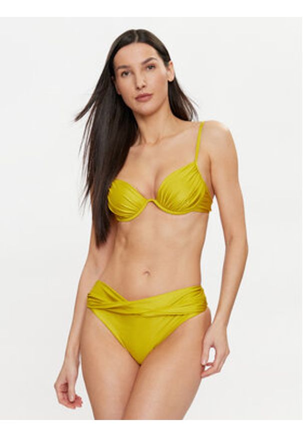 Hunkemöller Góra od bikini Nice 204848 Żółty. Kolor: żółty. Materiał: syntetyk