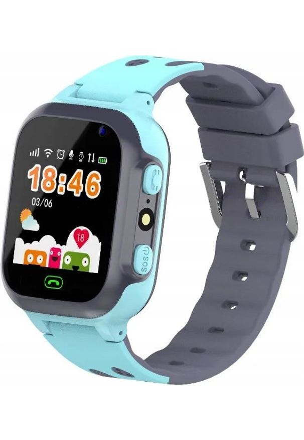 NoName - SMARTWATCH DLA DZIECI ZEGAREK SIM LBS LED POLSKI ZEGAREK DZIECKA NIEBIESKI. Rodzaj zegarka: smartwatch. Kolor: niebieski