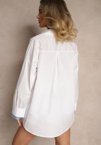 Renee - Biała Bawełniana Koszula Typu Oversize Ronmira. Okazja: na co dzień. Kolor: biały. Materiał: bawełna. Styl: casual, elegancki #3