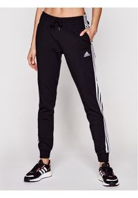 Adidas - adidas Spodnie dresowe 3-Stripes GM5542 Czarny Slim Fit. Kolor: czarny. Materiał: bawełna, dresówka